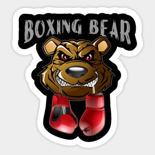 boxing bear Sticker
